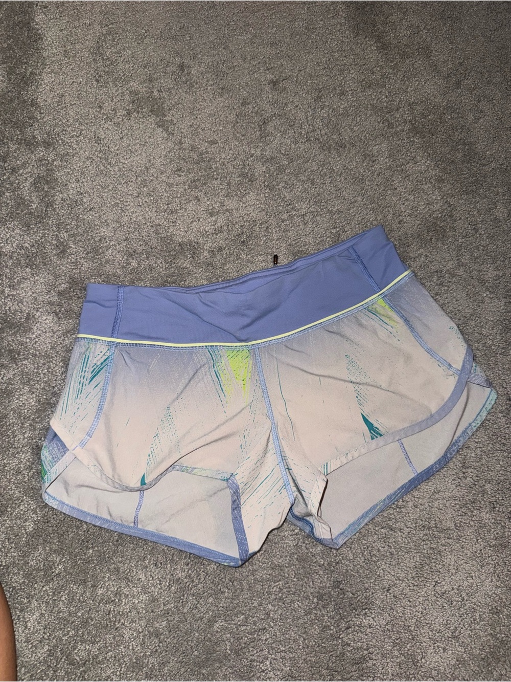 Light Blue Printed Women’s Active Shorts
